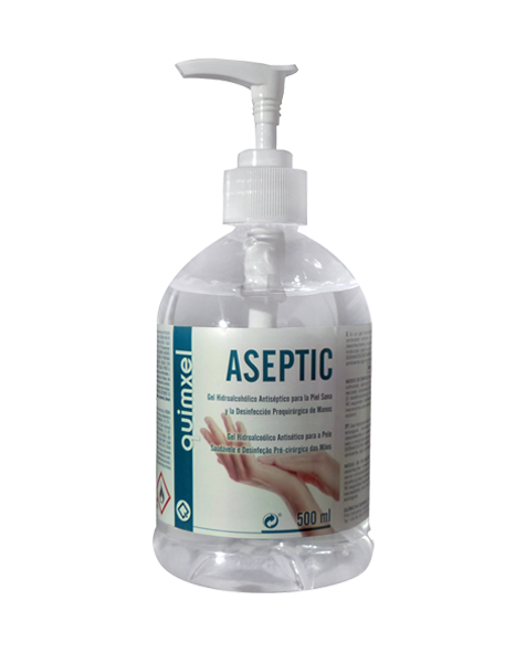 ASEPTIC - Gel hidroalcoólico antisséptico para uma pele saudável e desinfeção pré-cirúrgica das mãos