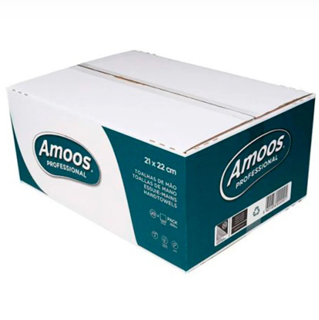 Papel Toalhas de Mão Zig Zag Amoos - 2840 Folhas