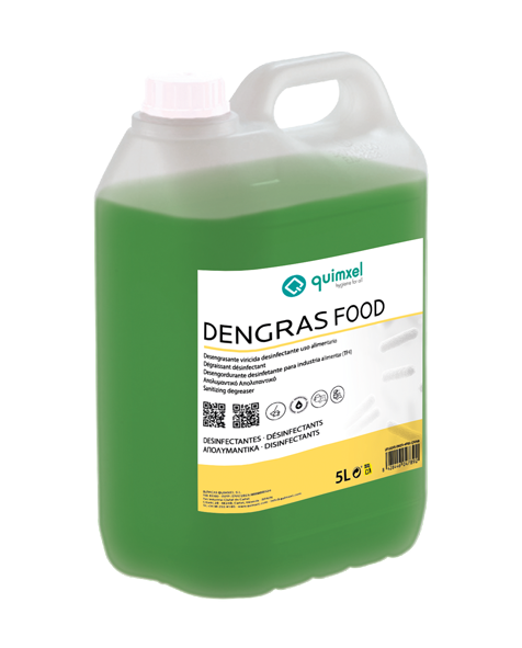 DENGRAS FOOD - Desinfetante desengordurante virucida para uso alimentar